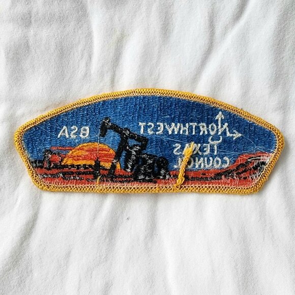 Northwest Texas Council Boy Scout of America BSA Vintage 1980s Embroidered Patch - Picture 4 of 4